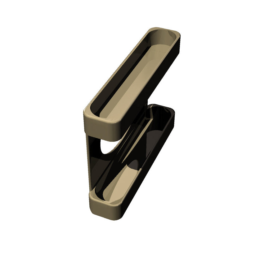 Metallic clip on a white background