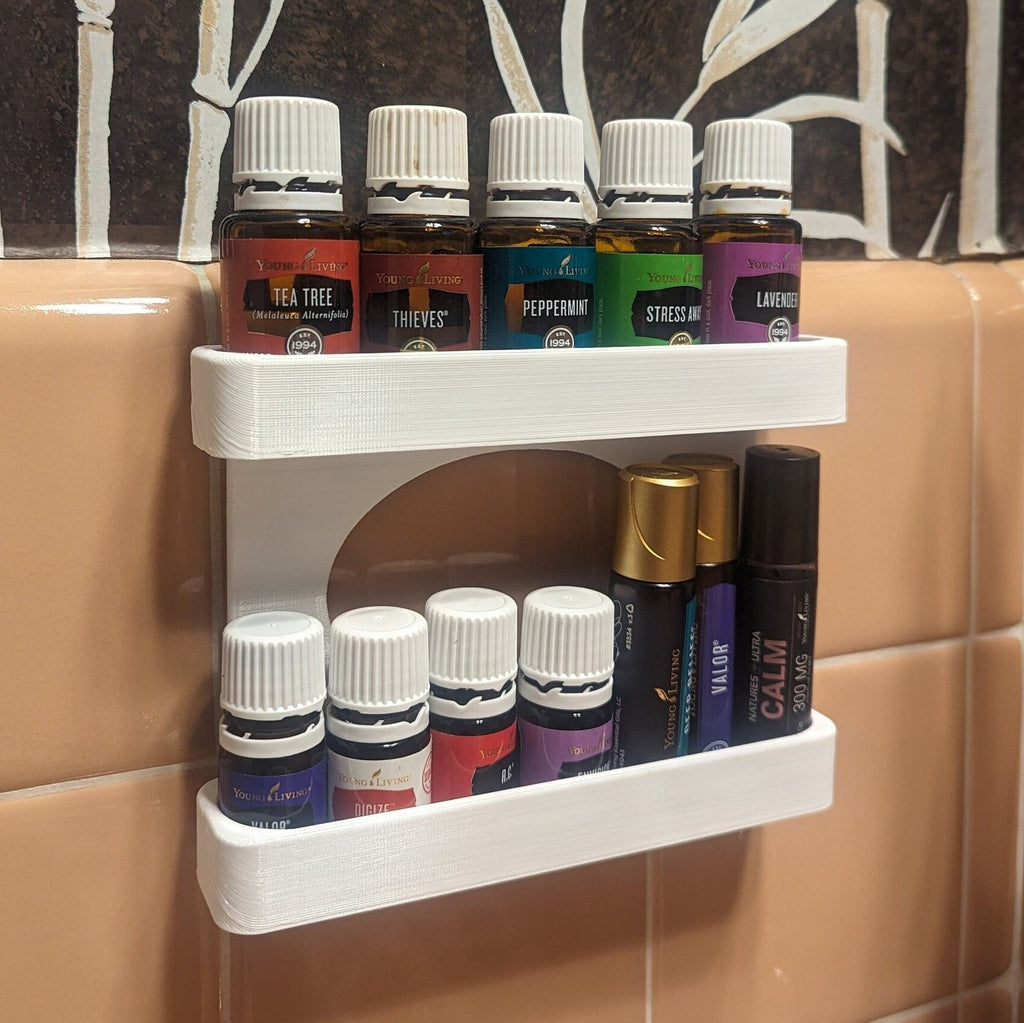 Essential Oil Shelf, Holder, Wall Mount Aromatherapy Display, Oil Shelf