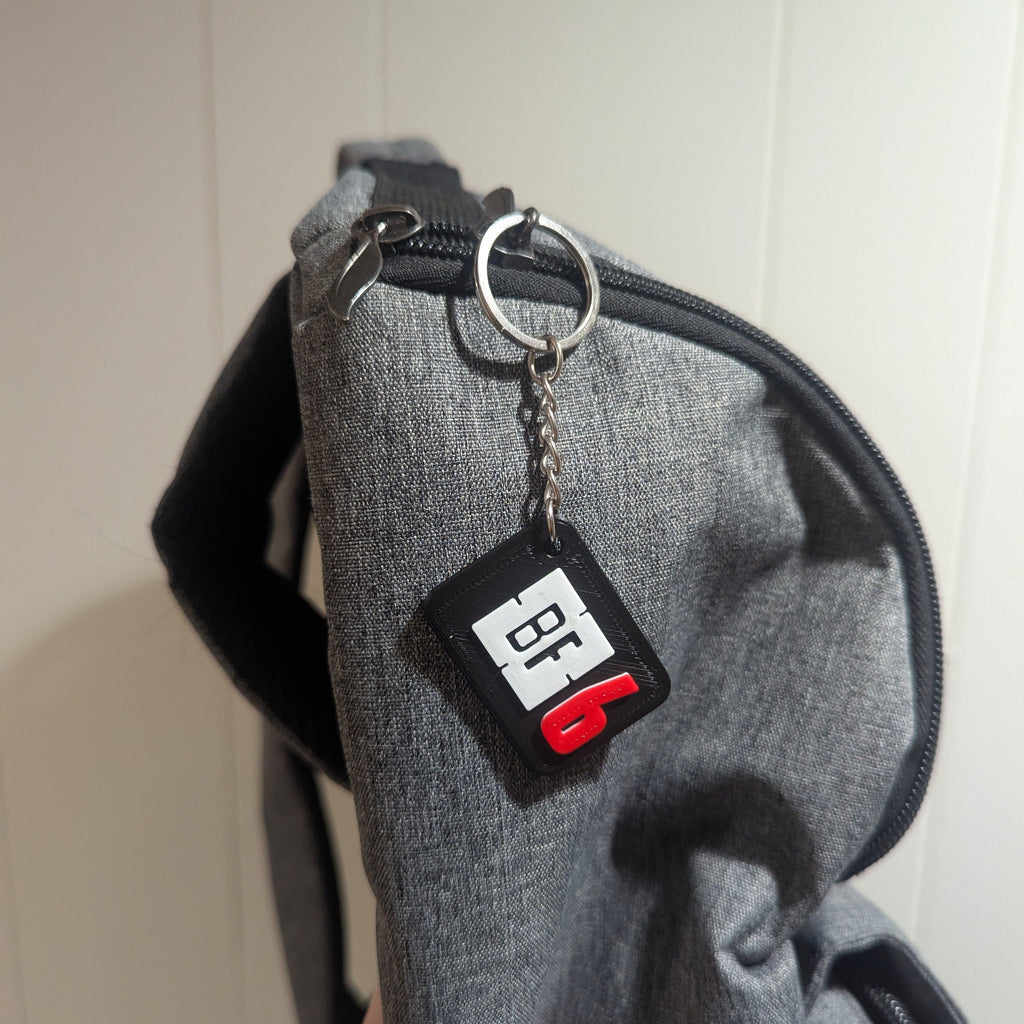 Battlefield 6 KEYCHAIN, BF6, Tactical, Games, Black, Video Games, FPS, Backpack