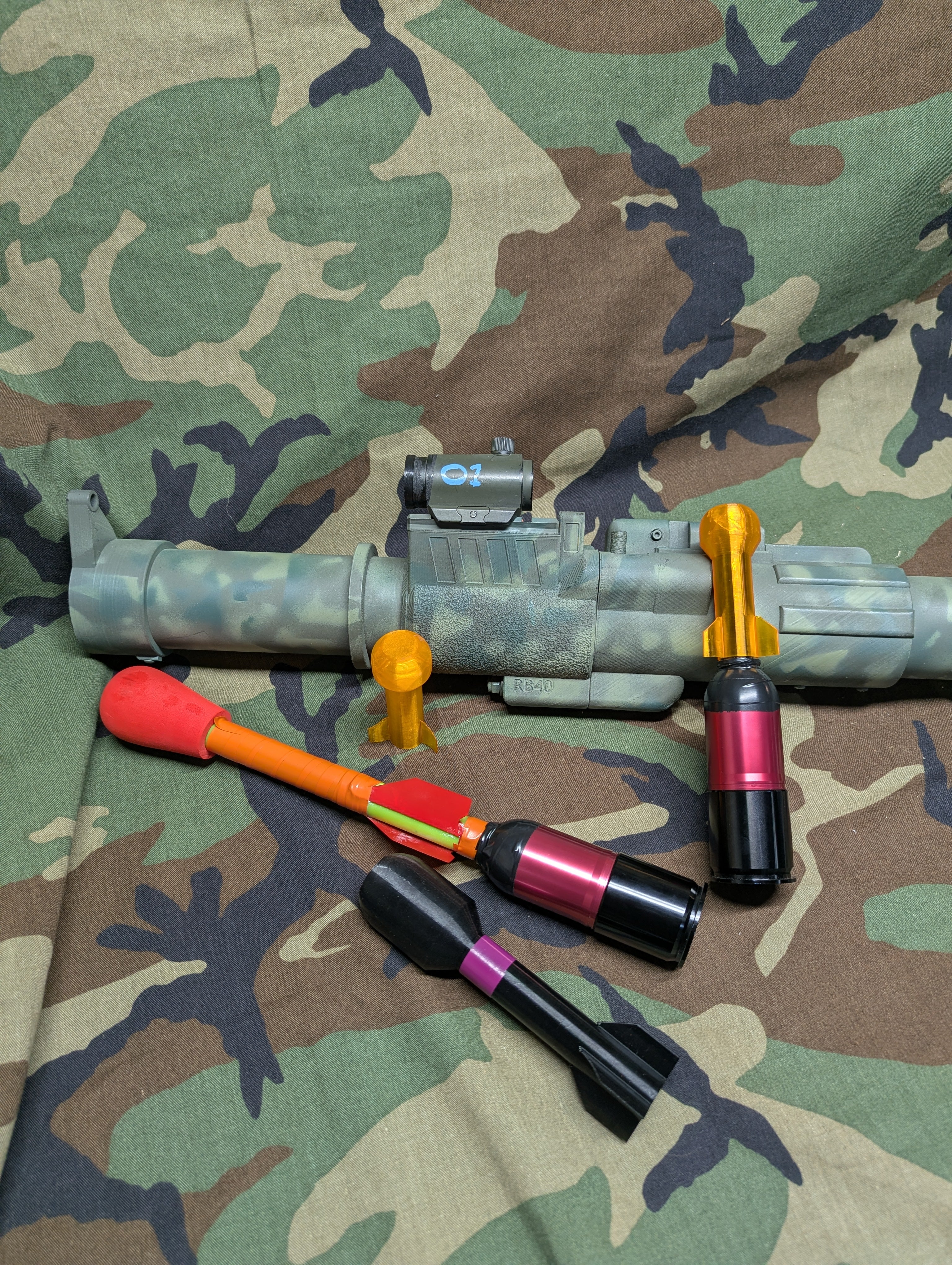 Airsoft 40mm Grenade/Rocket Launcher, RB40, CO2, HPA, SizableDesigns