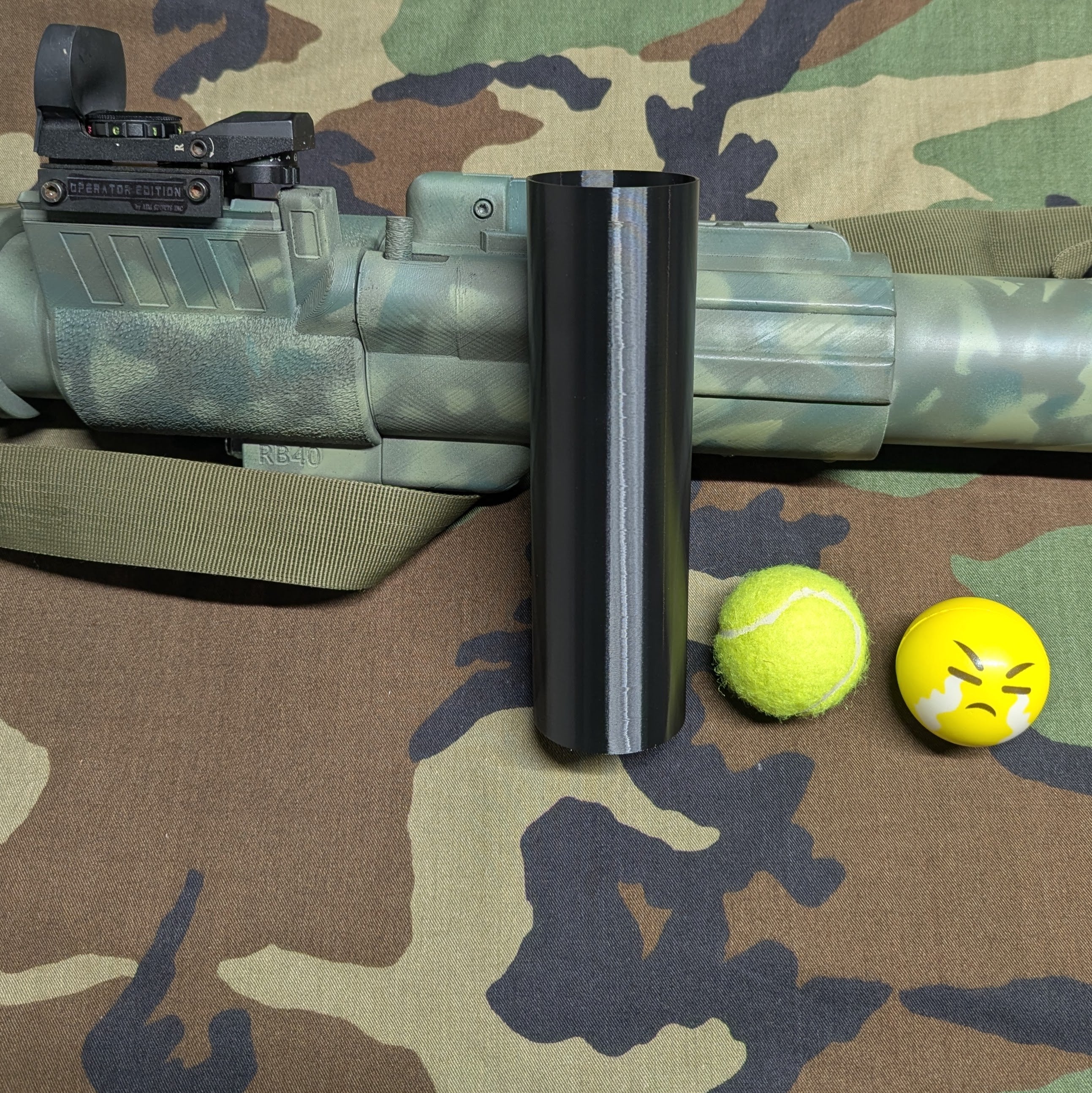 RB40 MK3 Ball Launcher Adapter, 40mm Launcher, 2" Tennis Ball/Stress Ball