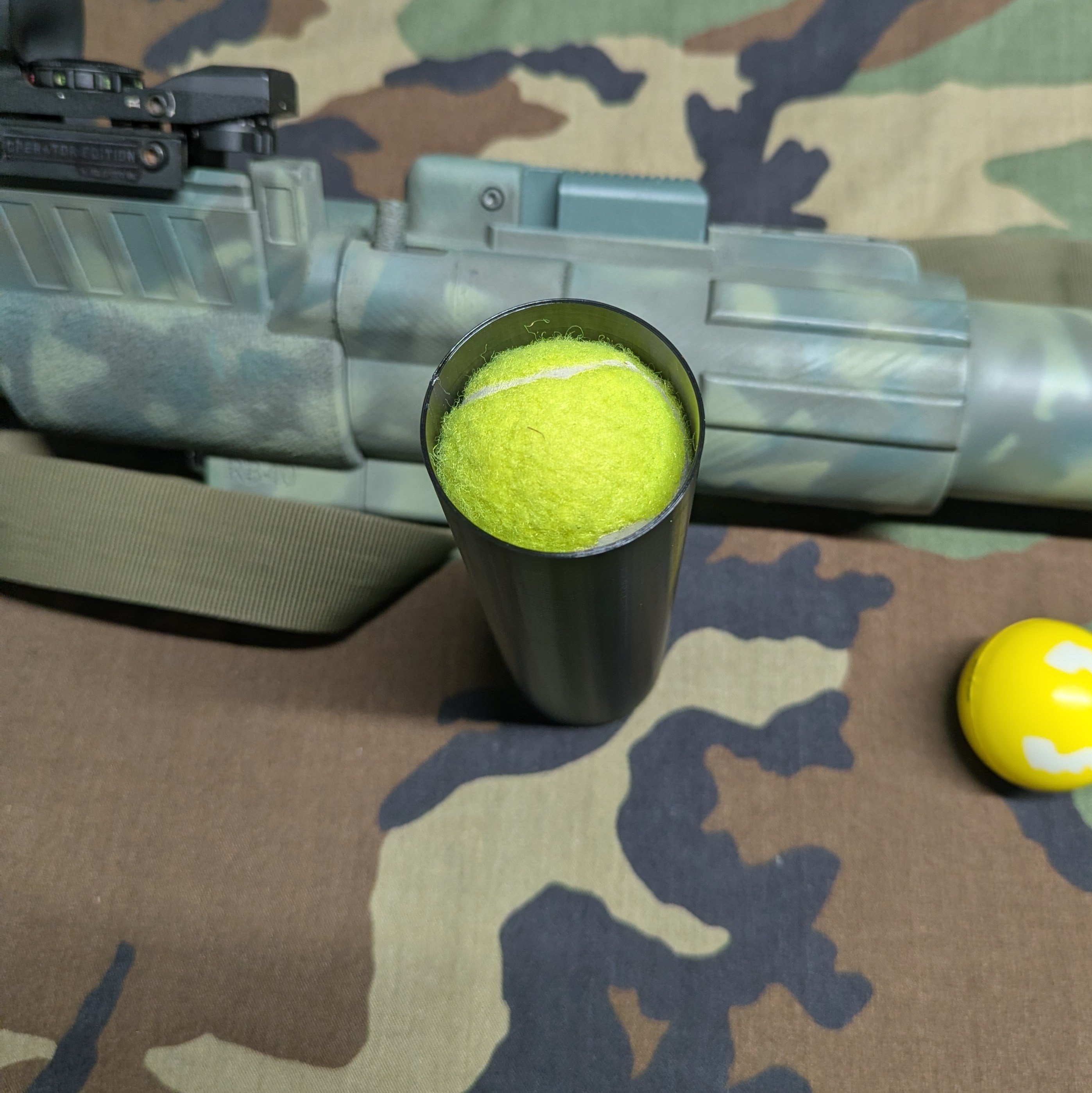RB40 MK3 Ball Launcher Adapter, 40mm Launcher, 2" Tennis Ball/Stress Ball