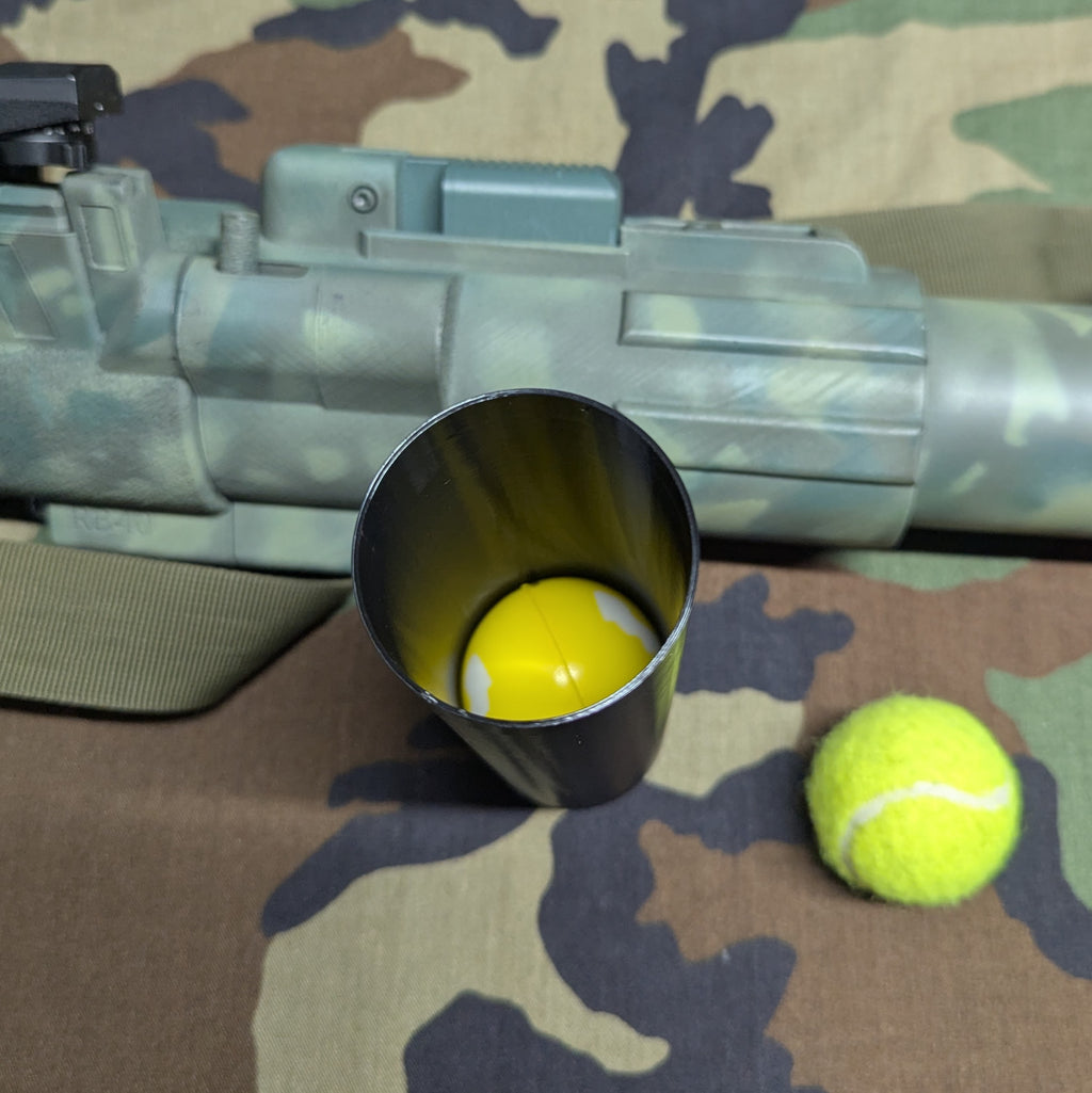 RB40 MK3 Ball Launcher Adapter, 40mm Launcher, 2" Tennis Ball/Stress Ball