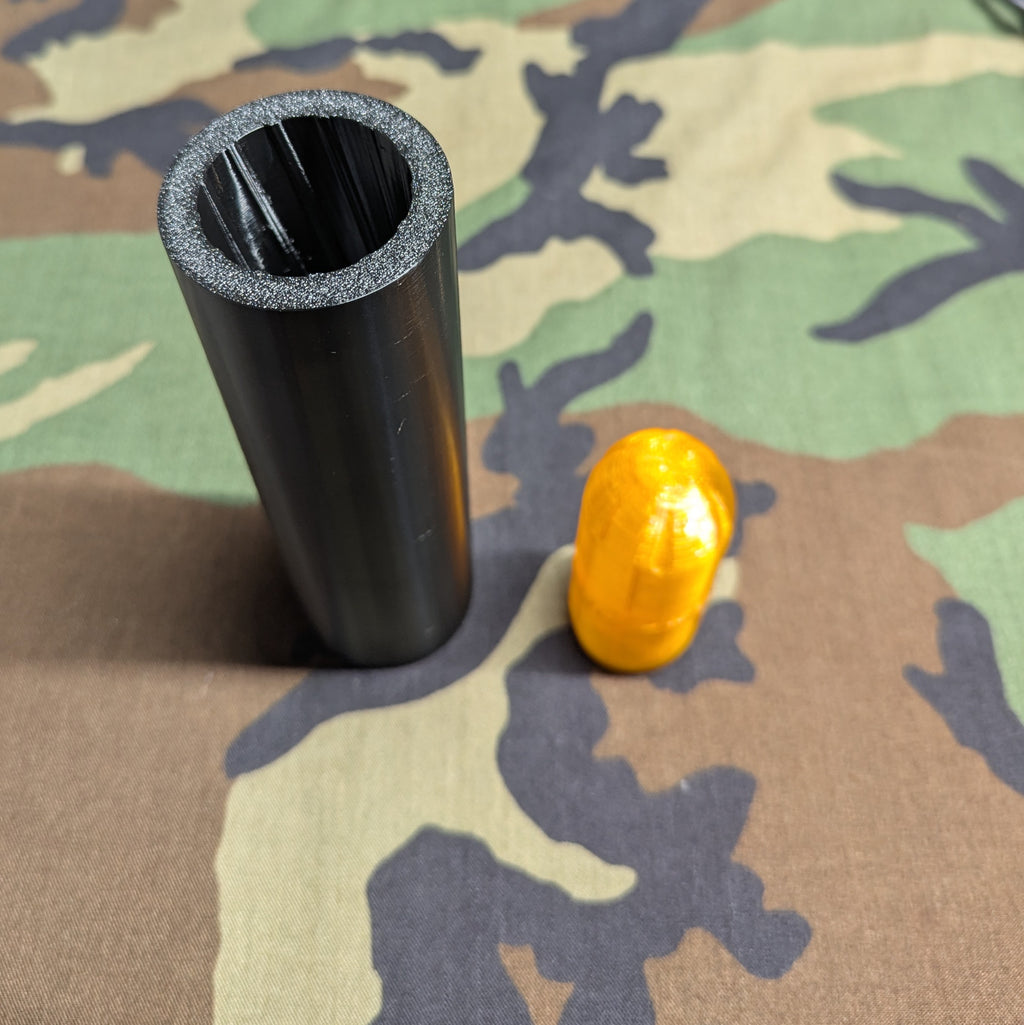 Airsoft RB40 MK3 Launcher, Taginn Projectile Adapter, Sizable Designs