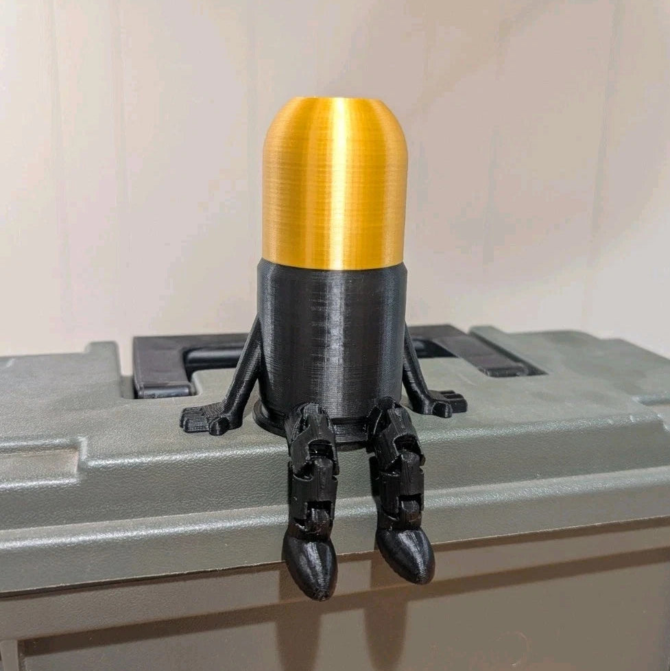 Airsoft 40mm Grenade Buddy, Airsoft Decor, Black, Gold, Accessories, 40mm Shell