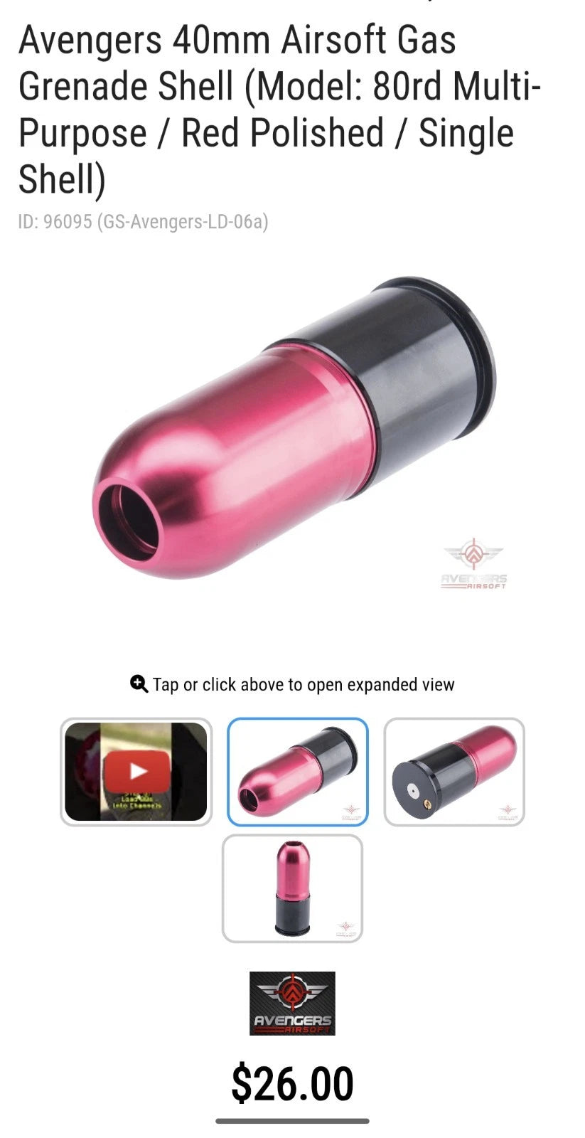 Airsoft 40mm Multi Purpose Shells Adapter, Stomp Rocket, ASG, Avengers,Green Gas